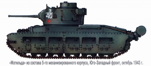 Matilda II Lend Lease 1/100 Zvezda 567099Matildapic5