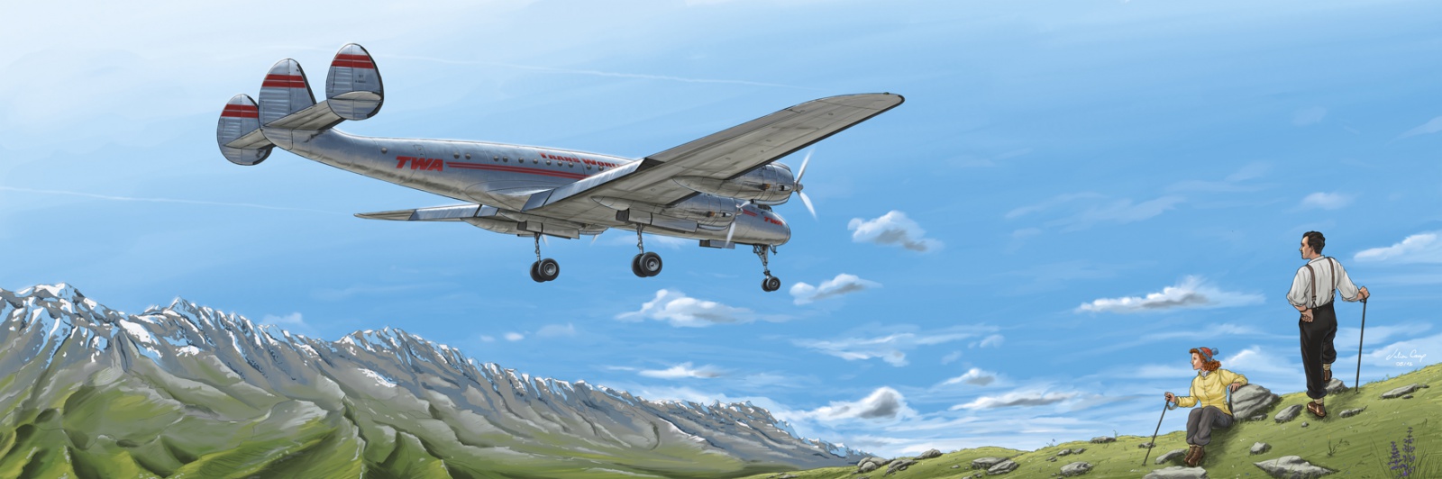 Lockheed Constellation over the Alps 605763ConstellationForum