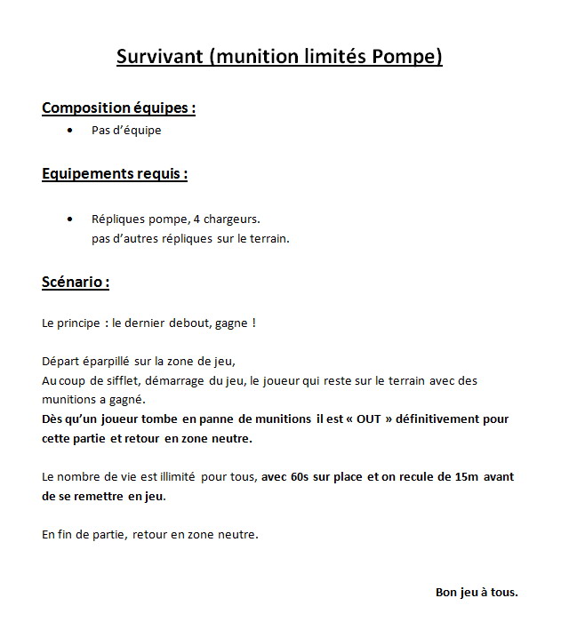 Survivant (munition limités Pompe) 6086376410