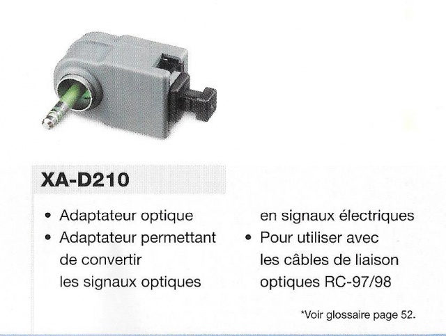 Sony CDX 910rds; un combiné évolutif haut de gamme 716420sonyconnecteuroptiqueoutsource1