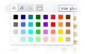 Personnaliser la palette de couleurs de l’éditeur 727070palette