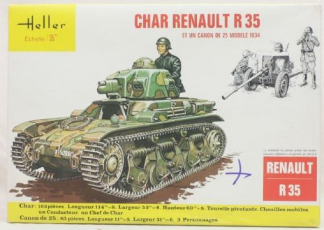 RENAULT R 35 et canon de 25 modèle 1934 1/35ème Réf L 798 727126121