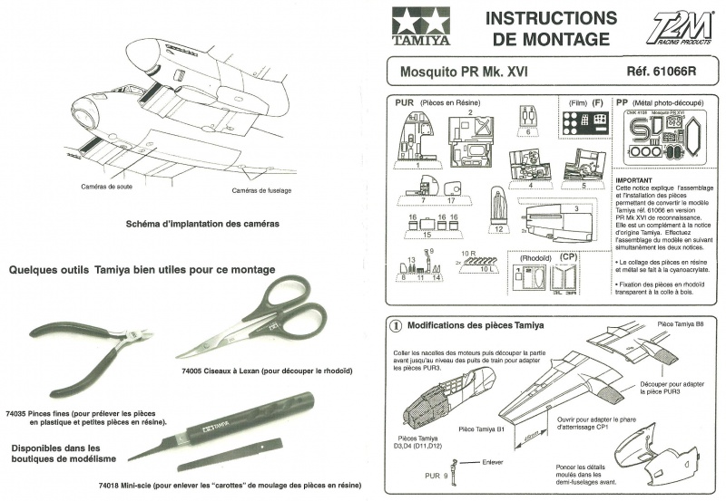 Mosquito B Mk.IV/Pr Mk IV [ Tamiya ] + Kit T2m 741204MosquitoPrMkXVITamiya017