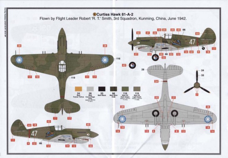 [AIRFIX] CURTISS P-40B WARHAWK "Flying Tigers" 1/48ème Réf. A05130 749106P40BAirfixA05130011