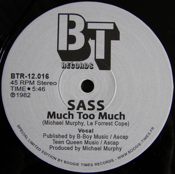 12 - Sass - Much Too Much - 1982 - Bt Records 768671sassmuchtoomuchvocal