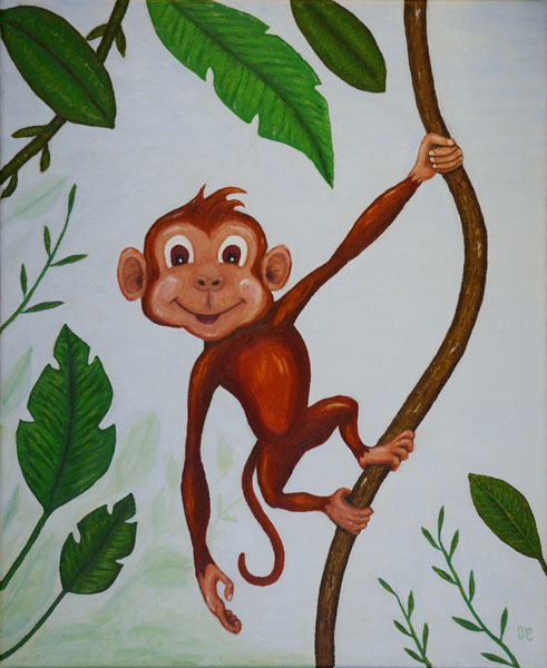 Coco Le singe. (Peinture pour enfant) 786284Cocolesingew