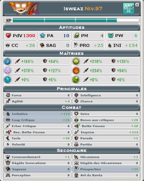 iSweaz de retour sur Wakfu !!! 800697Stats