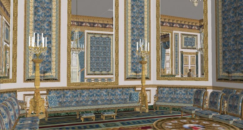 Reconstitution virtuelle du Palais des Tuileries, états Premier Empire et Second Empire 800967SSI4