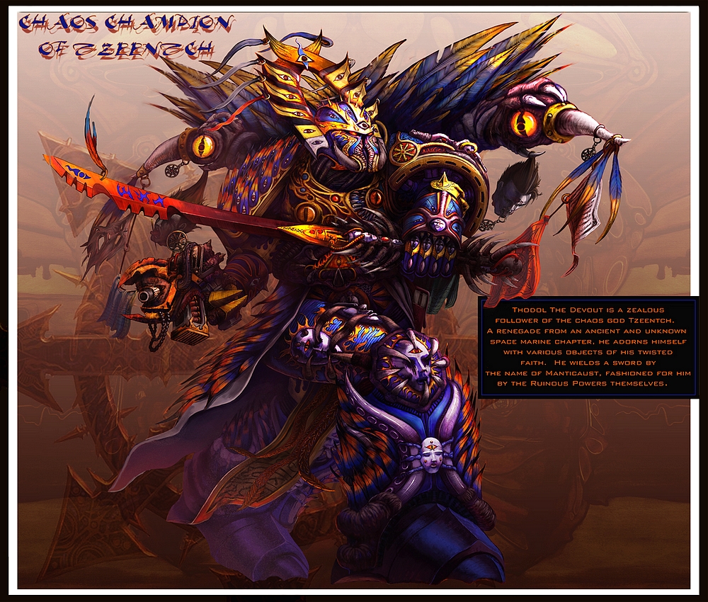 [W40K] Illustrations du Chaos - Page 4 801474ChaosChampionofTzeentch