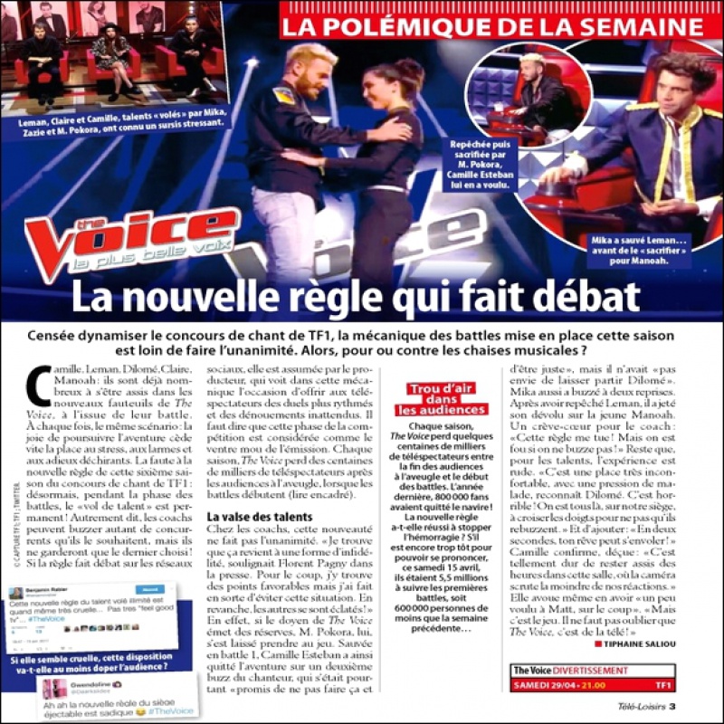 The Voice 2017 - Presse - Page 2 827253thevoiceteleloisirs1