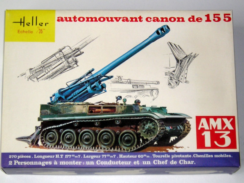 AMX 13 canon de 155 1/35ème Réf L 782 877266AMX13155782Heller135