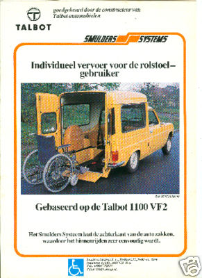 Publicités utilitaires 1100 VF1, VF2, VF2 pick-up, pick-up bâché, VF3. 881285vf2_handicapes