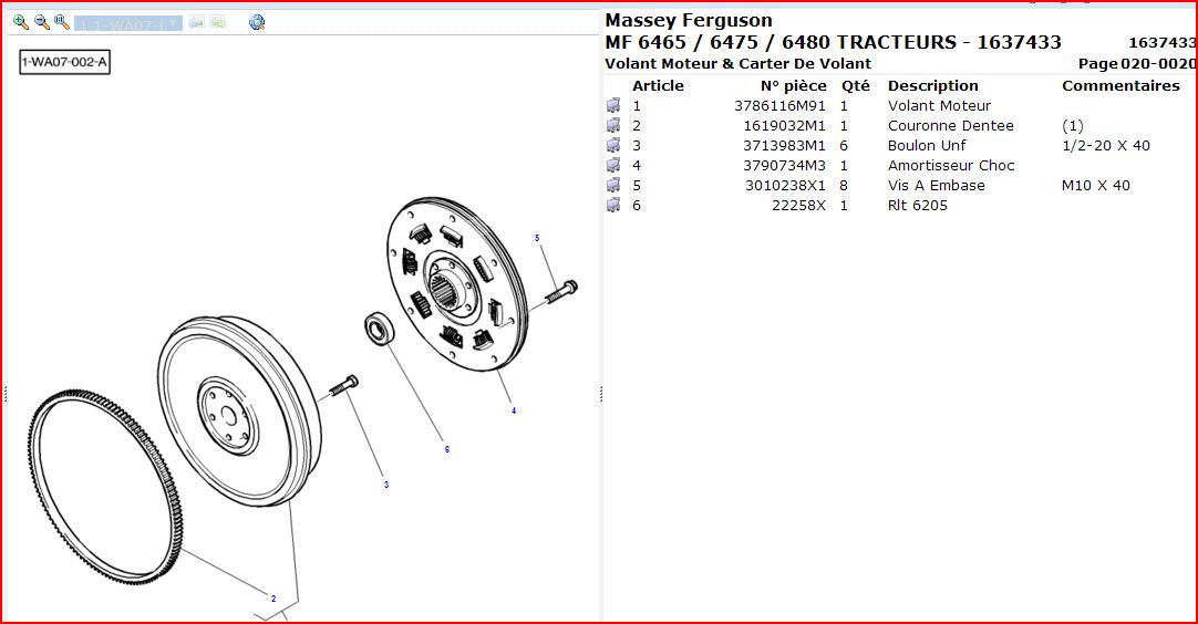 Massey embrayage  90279264751