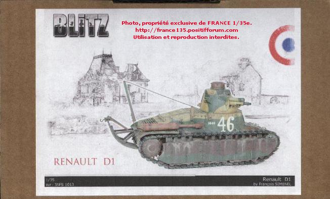 Char D1 et D1 casemate. BLITZ, 1/35, refs 35 FS 1013 et 35 FS 1014. Résine. 930125D101