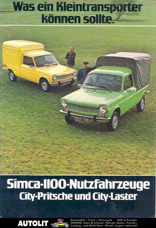 Publicités utilitaires 1100 VF1, VF2, VF2 pick-up, pick-up bâché, VF3. 9926371100_util_de