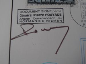 Normandie Niemen Plaquette avec autographe  Mini_649120PA060034