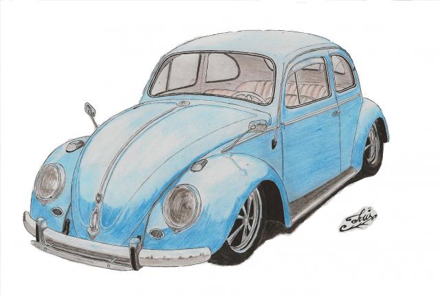 vos vw en dessin (combi,split,et autres) - Page 6 72775cox_bleue