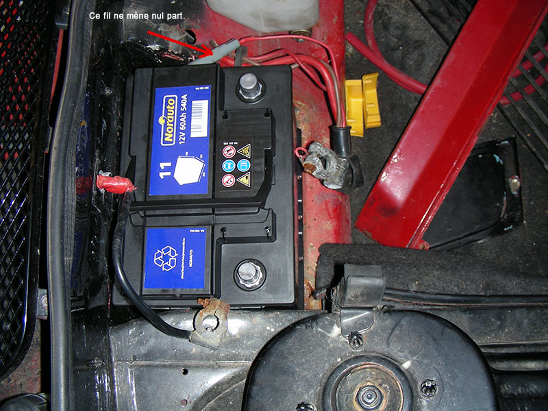 Débutant en révision électrique 1500 injection 87 USA 942591batterie