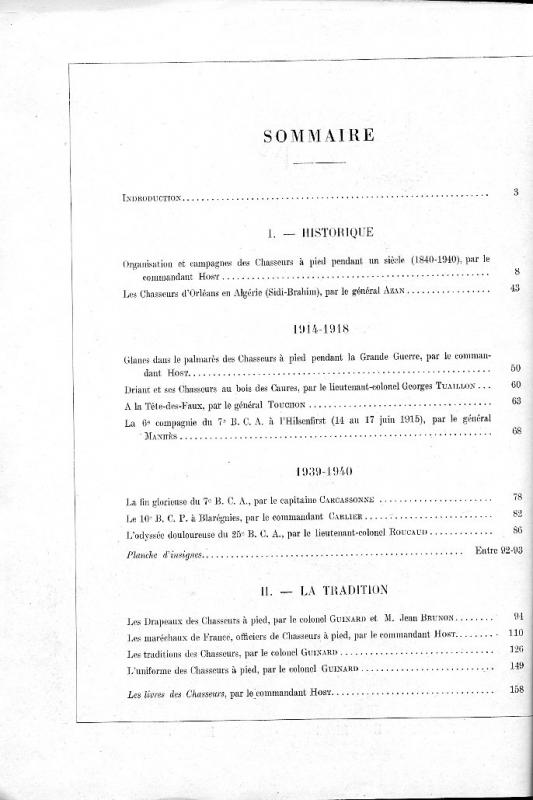 1942 R H M n°13 les Chasseurs à Pied 416368RHMn13Page2Sommaire