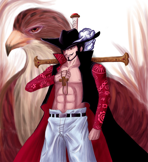 Fanarts One Piece - Page 20 431764Mihawk_by_whitetom