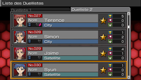 Listes des Duellistes dans Tag Force 4 742214snap011