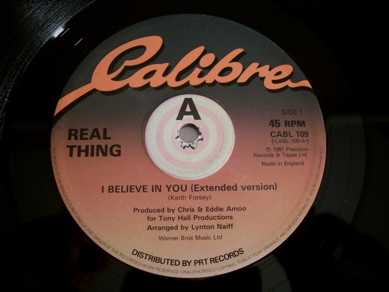 12'-REAL THING-I BELIEVE IN YOU-81-CALIBRE REC 813823real