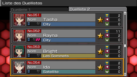 Listes des Duellistes dans Tag Force 4 82493snap017