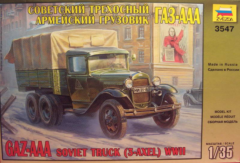 Camion militaire Russe GAZ-AAA  (3-Axel)WWII  Zvezda 1/35 87097GAZ_AAA_Soviet_Truck