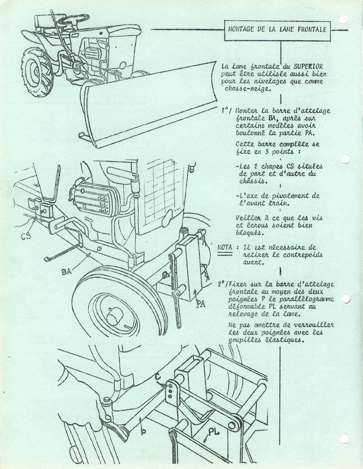 NOTICE D'ENTRETIEN SUPERIOR 1030 943441PAGE029