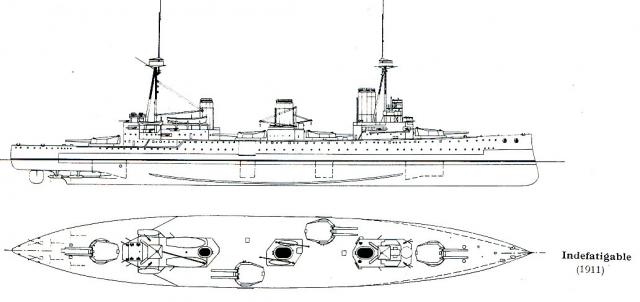ROYAL NAVY CROISEUR DE DE BATAILLE HMS HOOD 355596CB_classe_Indefatigable