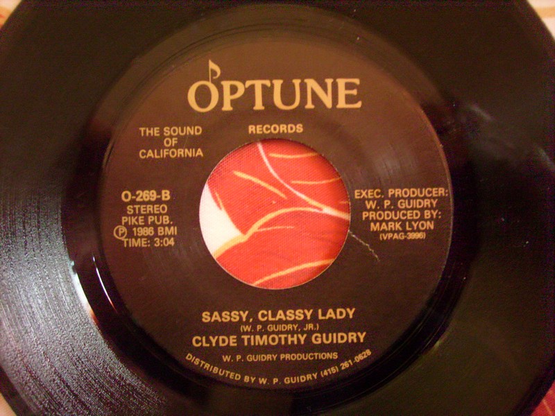 7'-CLYDE TIMOTHY GUIDRY-SASSY,CLASSY LADY-1986-OPTUNE REC 532085cly2