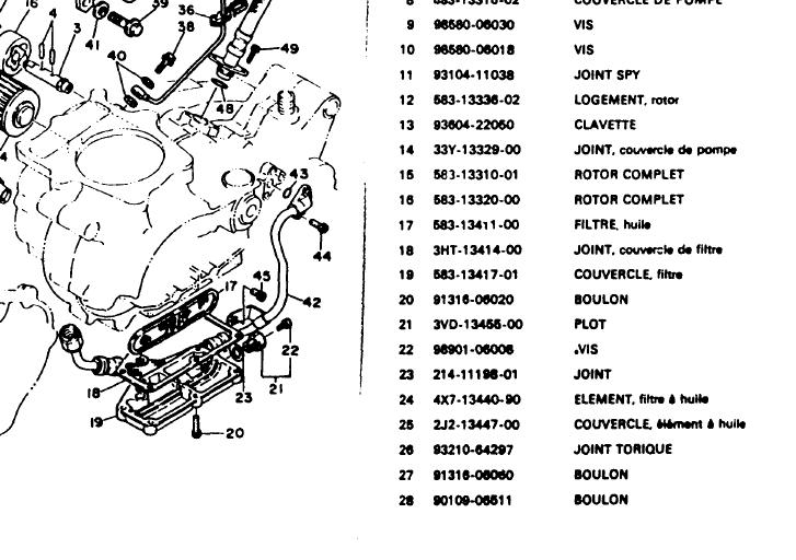 Entretien-Moteur-VIDANGE-sr500-xt500 (1) : Méthode, contrôles et remplissage - nettoyage filtre, crépine, tamis - Page 6 89310vis_carter