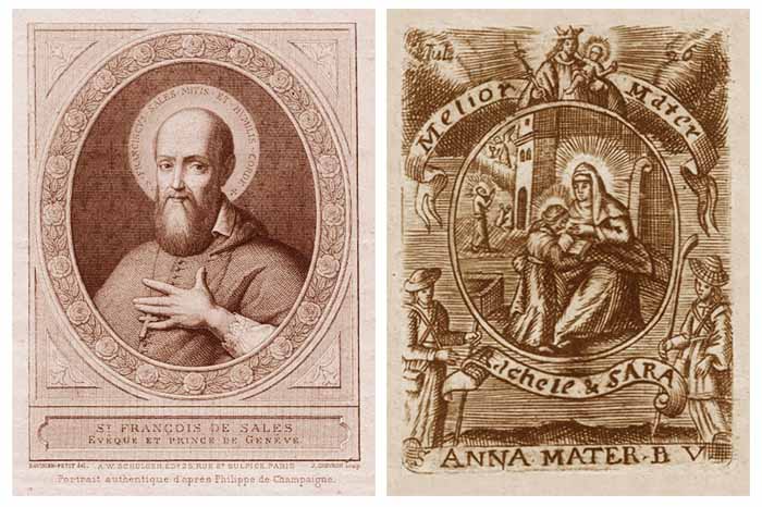 Medalla S. Francisco de Sales / Santa Anna y Virgen Niña - MR(340)(R.M. SXVII-O240) Kj5a