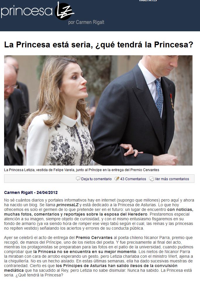 BLOG PRINCESA LZ.  DE CARMEN RIGALT 53790794