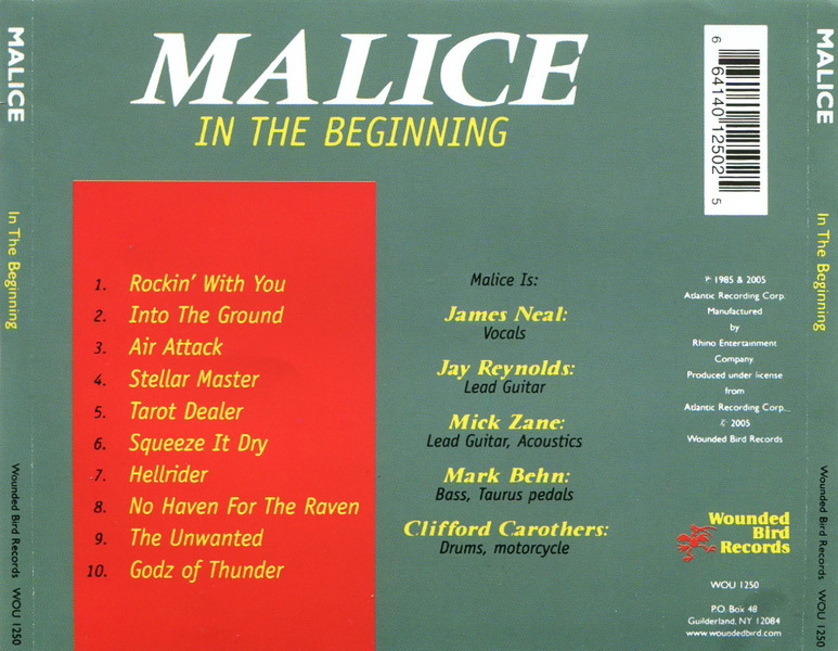 Malice - In The Beginning (1985) (Re-issue 2005)  4c396e