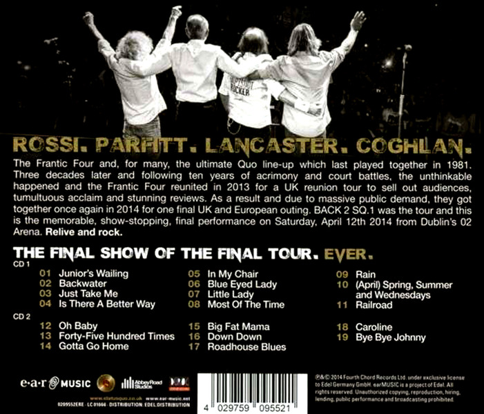 Status Quo - The Frantic Four's Final Fling - Live At The Dublin O2 Arena (2CD) (2014)  LWUgRC