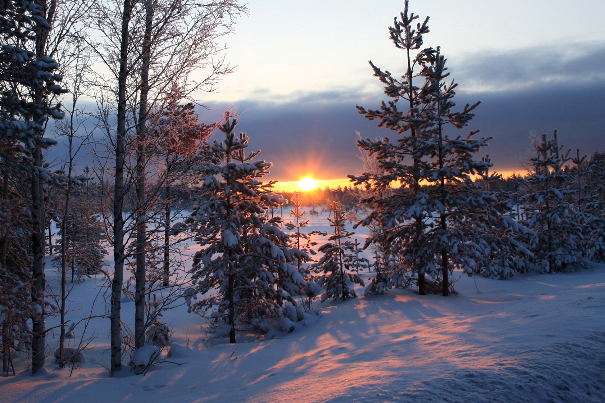 Bình minh và hoàng hôn Seasonswintersunrisesan