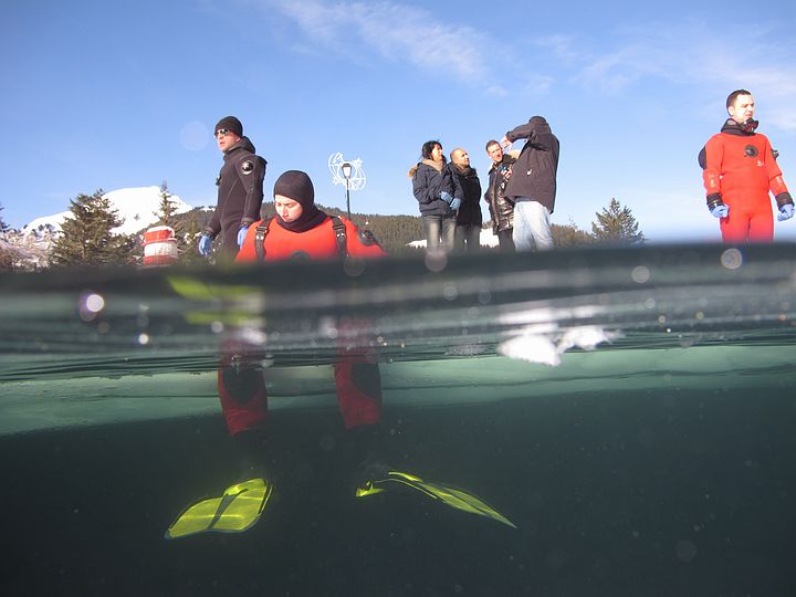 Plongée sous glace avec l' Aquascope JeanRichard PVD Img1697x