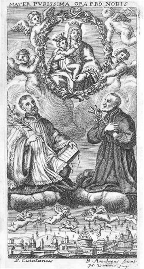 Beatos Cayetano y Andres Avelino / Jesucristo crucificado y oracion - MR(286) (R.M. SXVII-O207) Mr286b