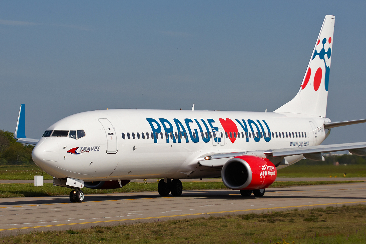 [04/05/2013] 737-8Z9 Travel Service (OK-TVX) "Prague loves you" c/s 9mio