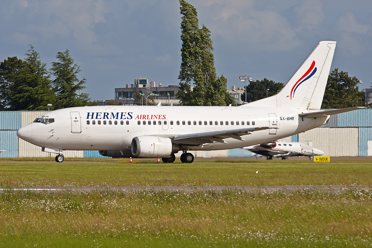 [16/05/2014] Boeing 737-5L9 (SX-BHR) Hermes Airlines Vhfy