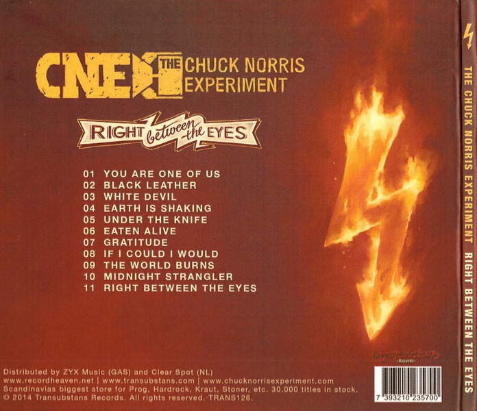 The Chuck Norris Experiment - Right Between The Eyes (Digipak) (2014)  J6x3