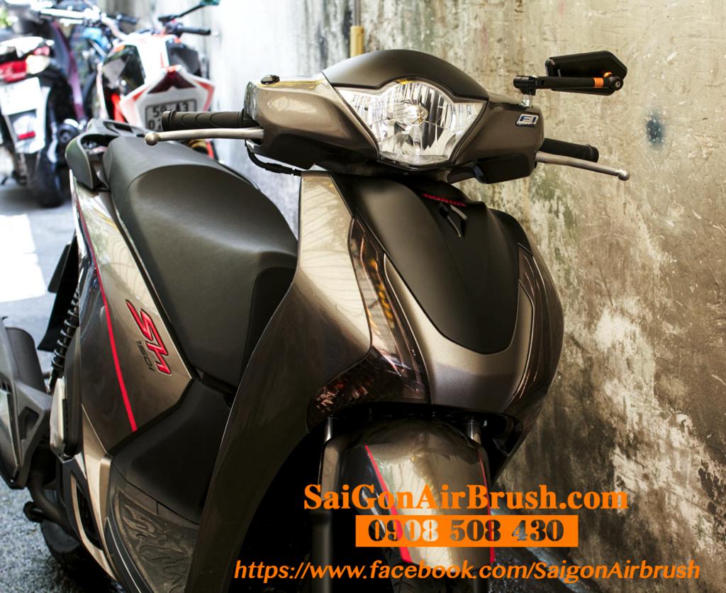 Sơn trang trí SH 2013 2014 lên Sporty và bán Mặt nạ Phong cách SH italia cho SH 2014 89s8