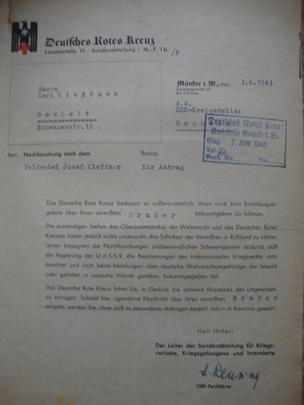 Traduction d 'un lot de papier D'un Panzer qui à combattu à Stalingrad 40r1