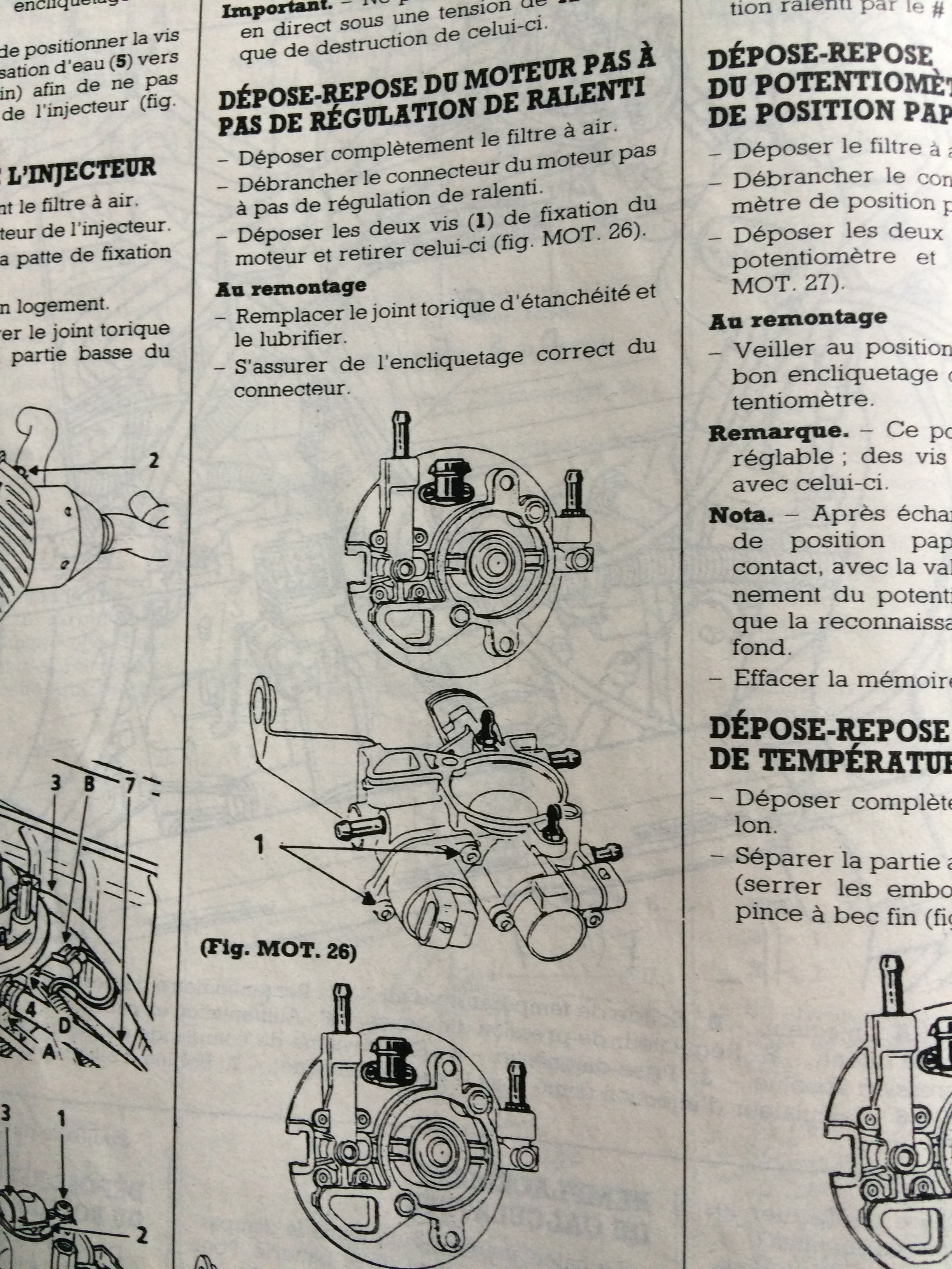 Remplacement moteur pas à pas JydwK9