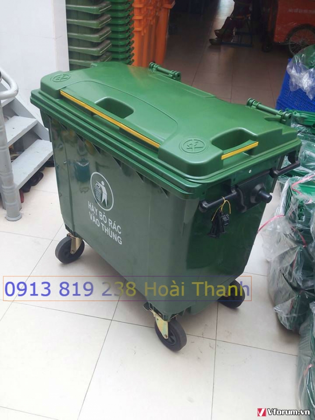 Giảm giá thùng rác nhựa 660 lít 4 bánh xe - quận 3 TPHCM 7aZd7w