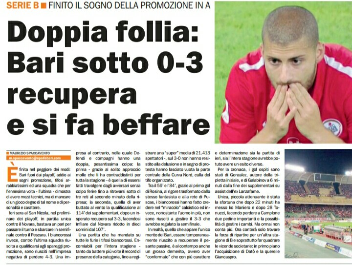 26/05/16 - Epolis - Doppia follia: Bari sotto 0-3 recupera e si fa beffare  1z6DXC