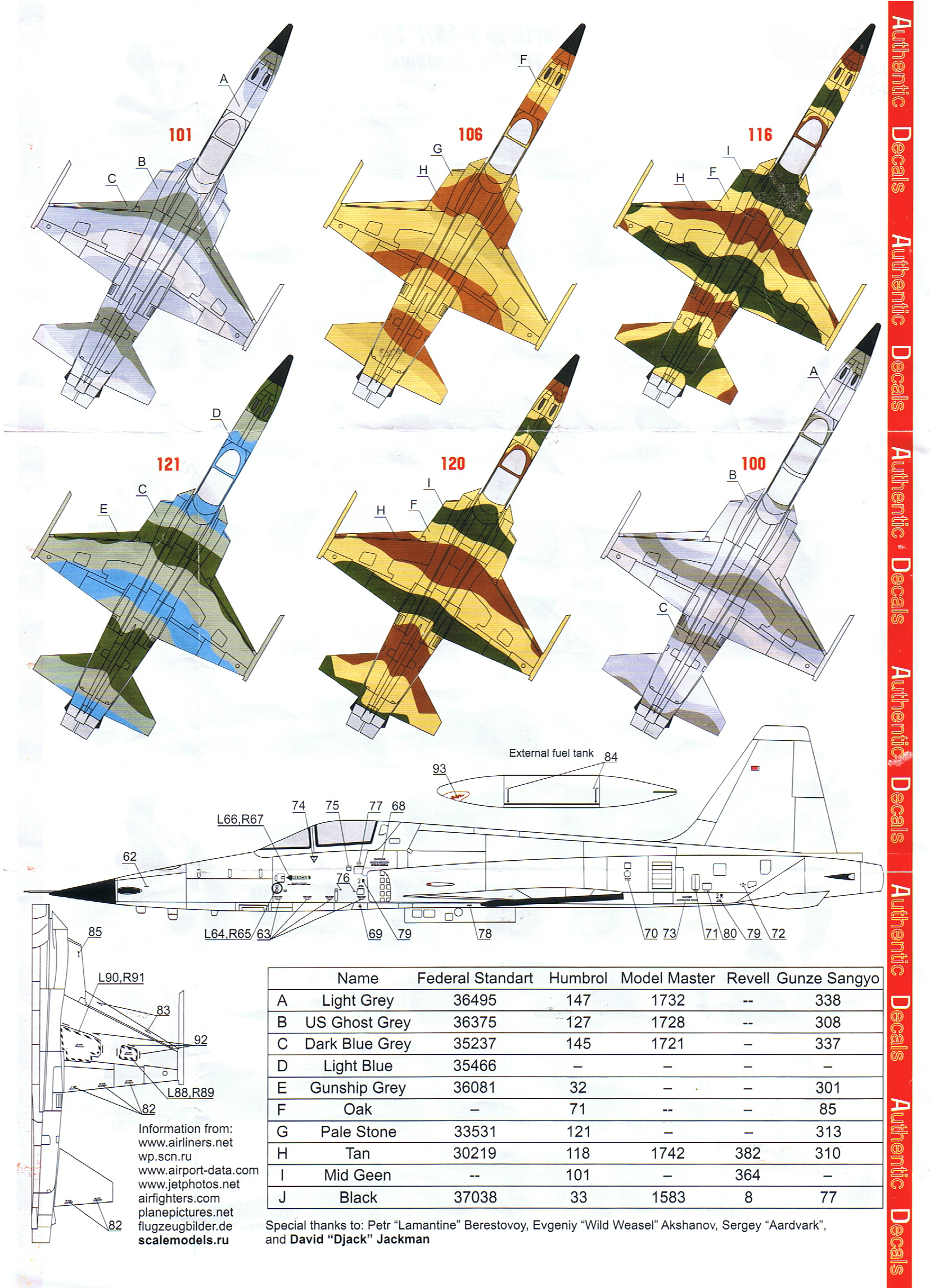 [Revell] Northrop  F-5F Tiger II "AGGRESSOR" 1/48  (nf5e) Noticef5