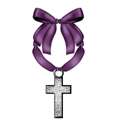 Haloween- lazo morado con cruz 95134668