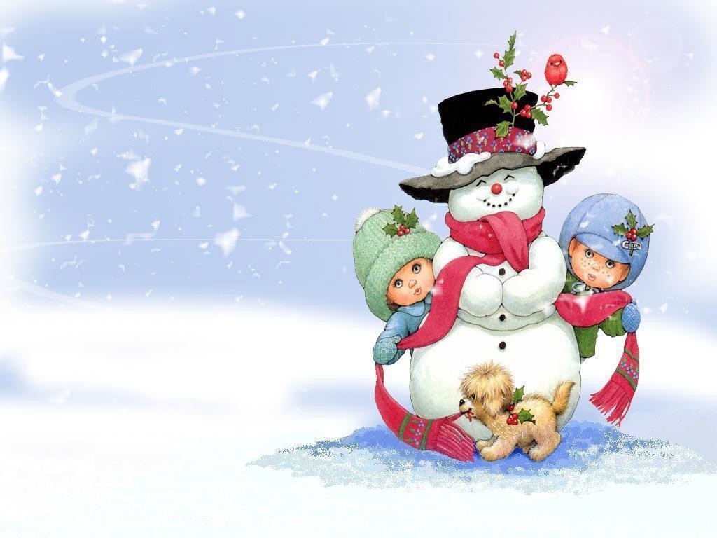 Fondo Infantil de Navidad-muñeco de nieve Munecodenieve1024x768